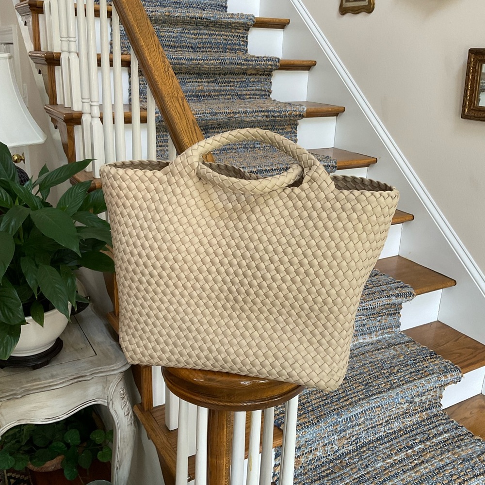 Naghedi St Barth medium tote in Ecru